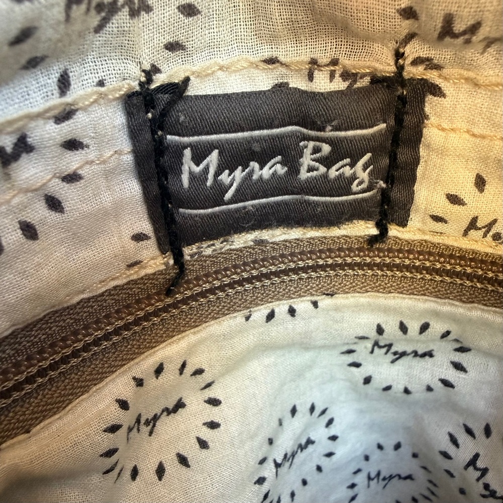 Myra Bags Cowhide Crossbody Bag Western Boho Aztec Tapestry Stripe Purse - Picture 11 of 11